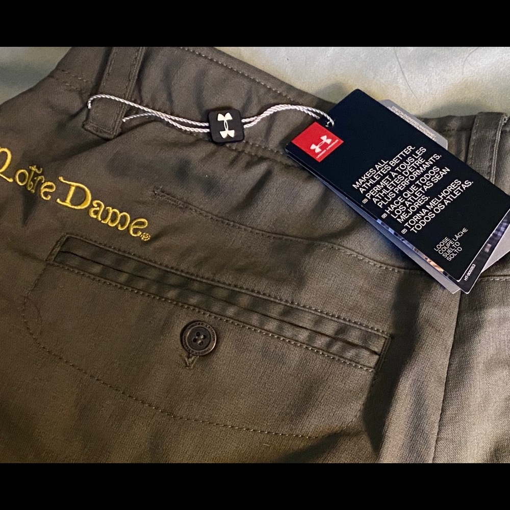 32x34 Under Armour Notre Dame Shamrock Pants - Picture 4 of 11